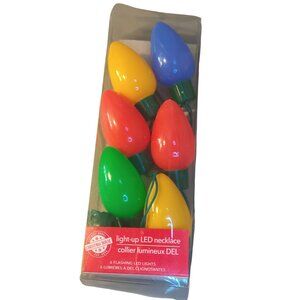 NEW Christmas House Christmas Light Necklaces Flashing LEDs (NWT)